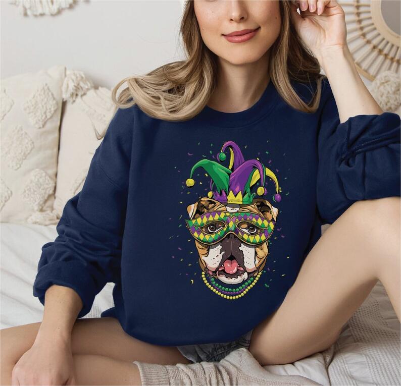 Mardi Gras Dog Sweatshirt-lovefitte