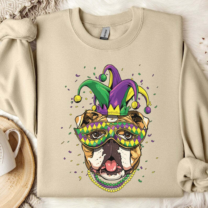 Mardi Gras Dog Sweatshirt-lovefitte