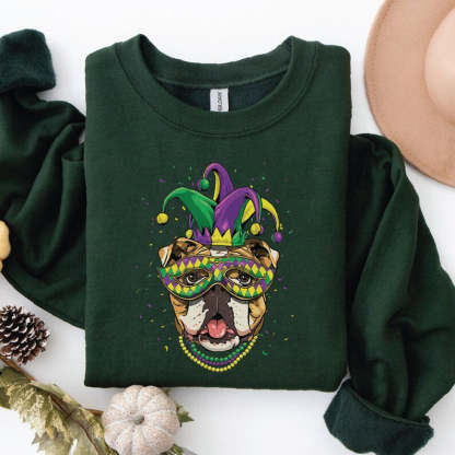 Mardi Gras Dog Sweatshirt-lovefitte