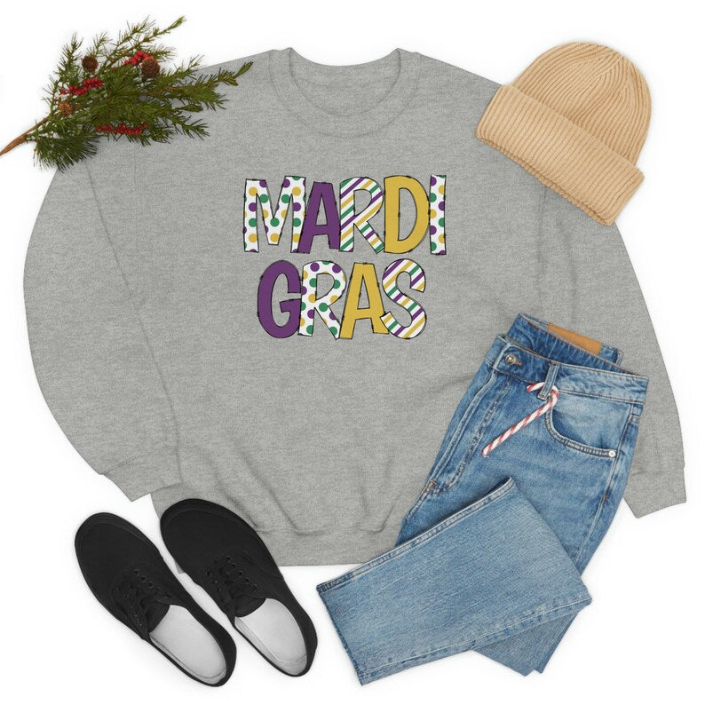 Boutique style Mardi Gras Sweatshirt-lovefitte