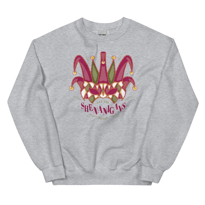 Cute Mardi Gras Sweatshirt  Let the Shenanigans 