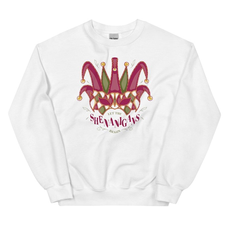 Cute Mardi Gras Sweatshirt  Let the Shenanigans 