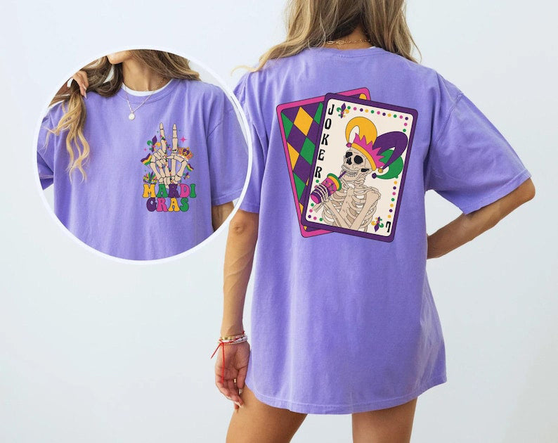 Skeleton Mardi Gras shirt-lovefitte