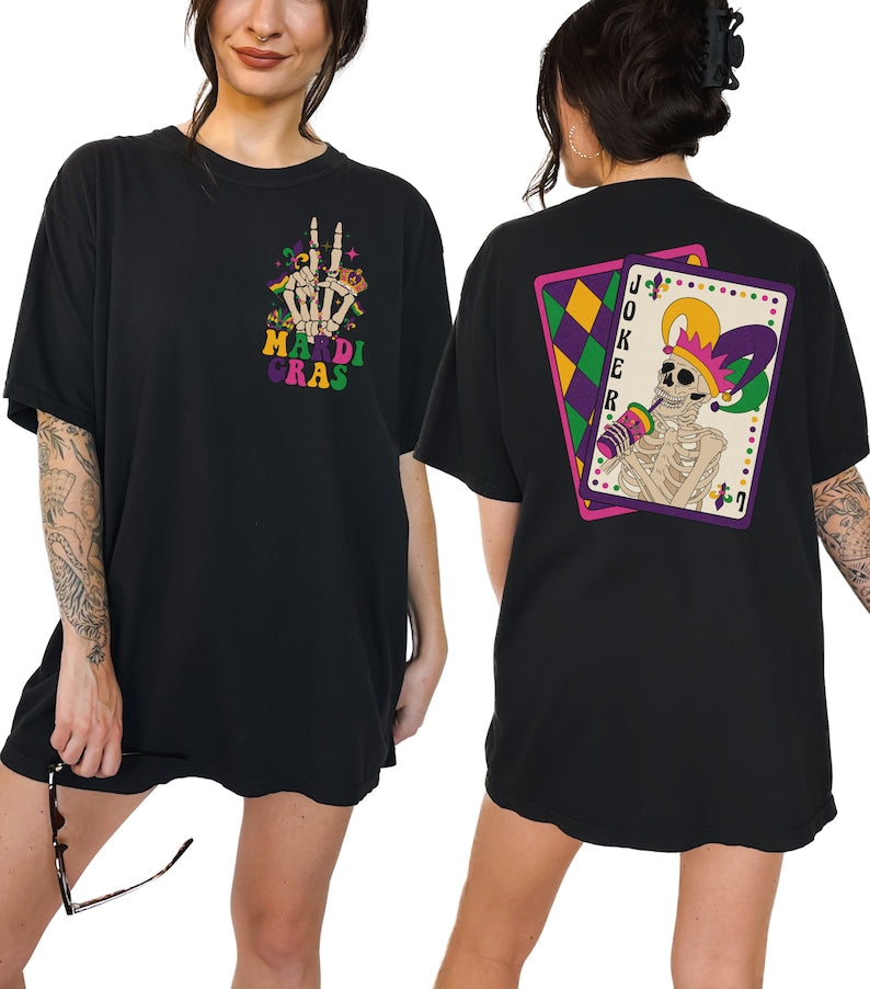 Skeleton Mardi Gras shirt-lovefitte