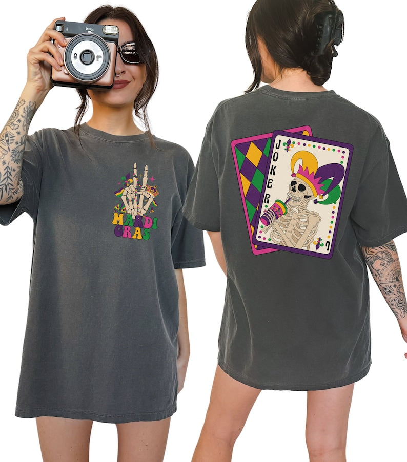 Skeleton Mardi Gras shirt-lovefitte