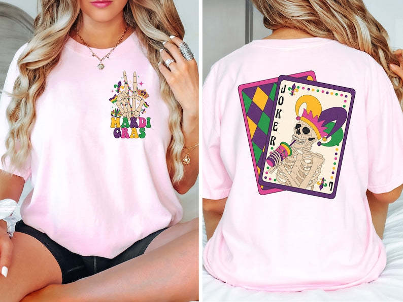 Skeleton Mardi Gras shirt-lovefitte