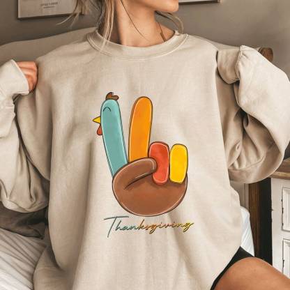 Peace Sign Turkeys Sweatshirt