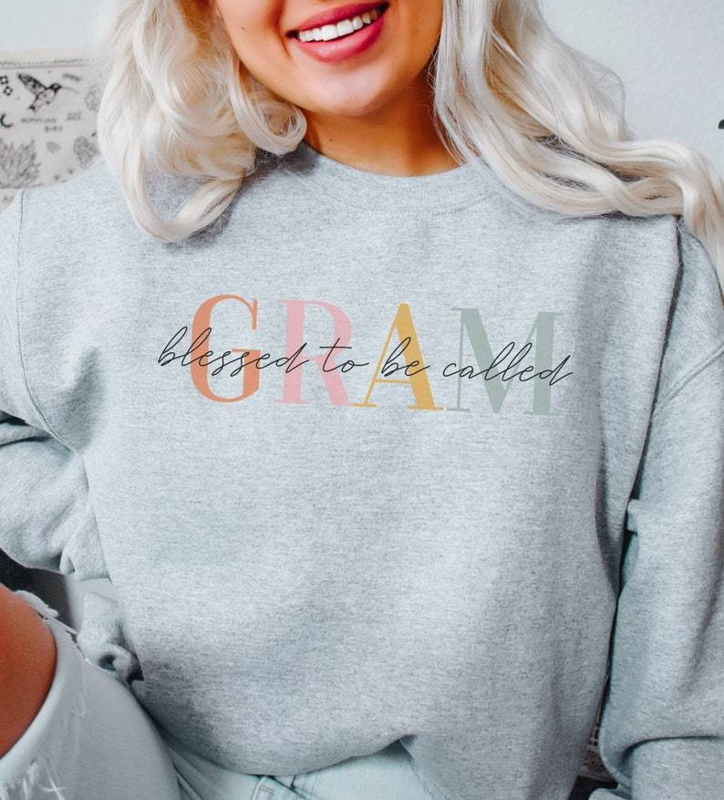 Blessed Gram Sweatshirt for Grandma Cute Sweatshirt