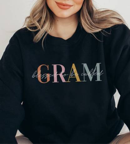 Blessed Gram Sweatshirt for Grandma Cute Sweatshirt