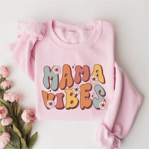 Checkered Retro Mama Sweatshirt