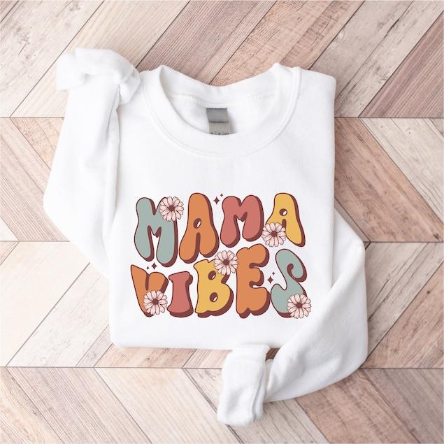 Checkered Retro Mama Sweatshirt