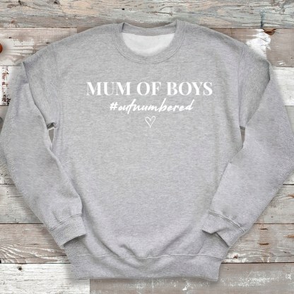 Mum Of Boys #Outnumbered Sweater