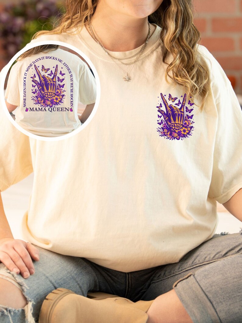 Rocker Mom 2-side Print Shirt