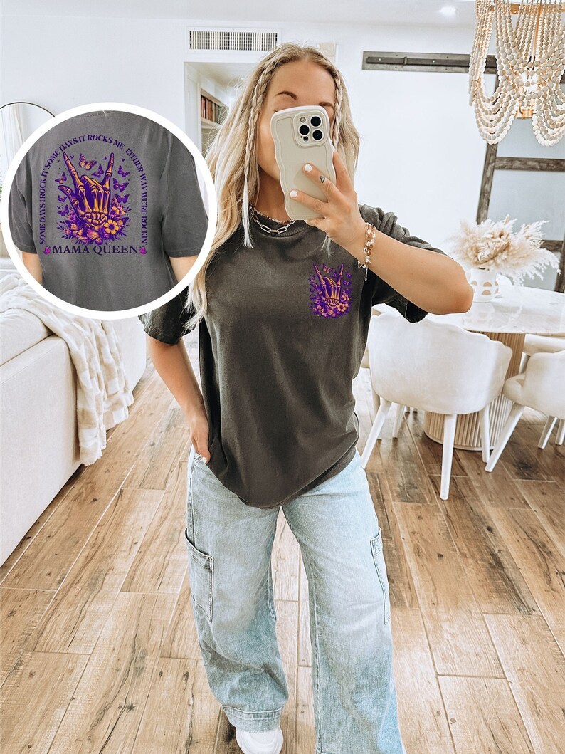 Rocker Mom 2-side Print Shirt