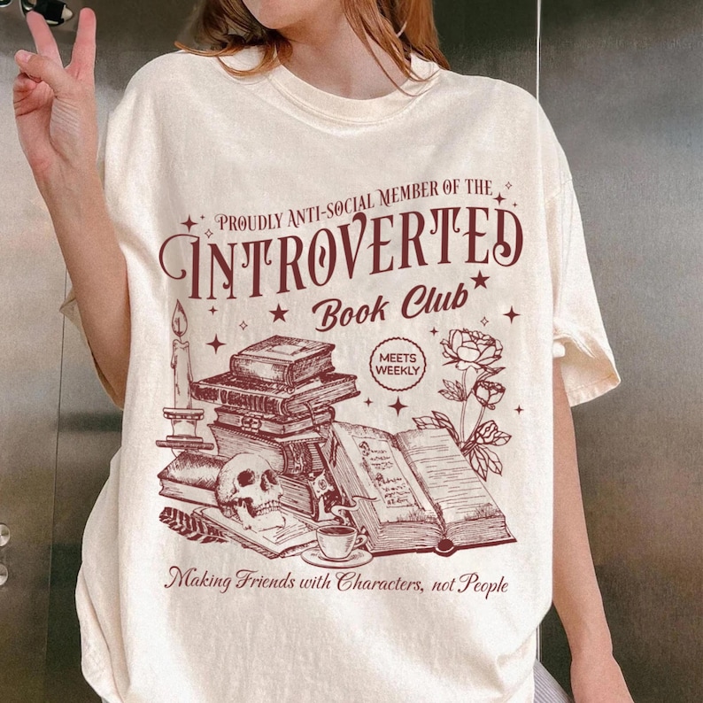 Introverted Book Club Shirt