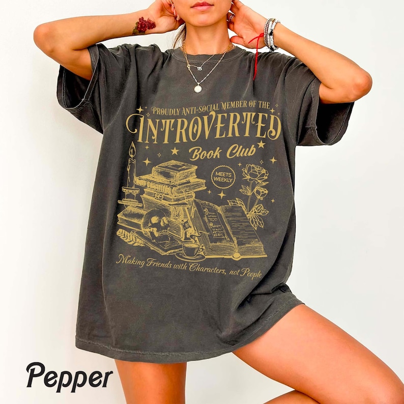 Introverted Book Club Shirt