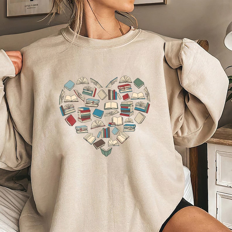 Book Heart Sweatshirt