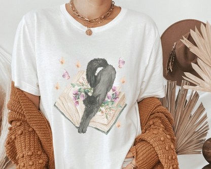 Bookish Cat Shirt