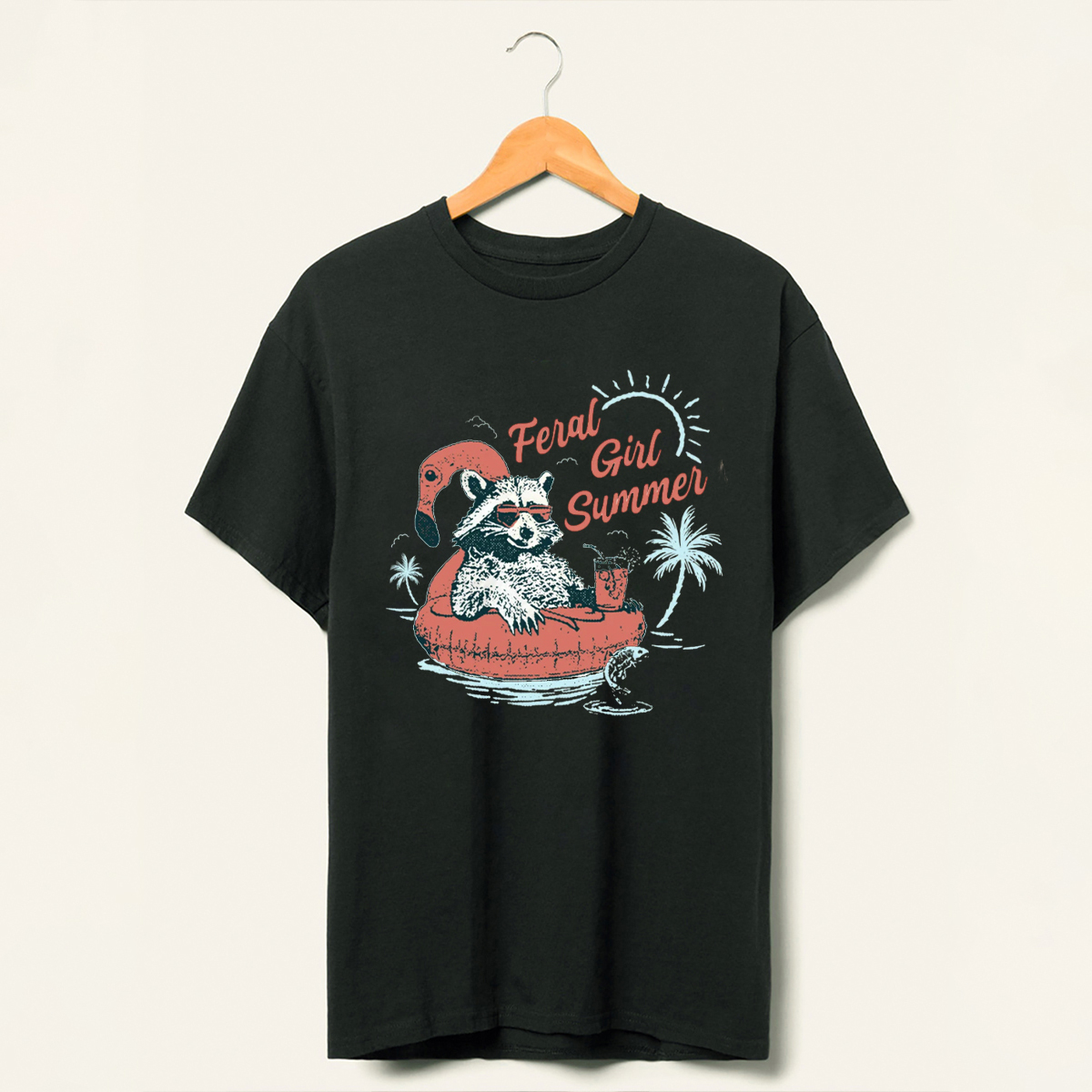 Vintage Feral Girl Summer T-Shirt-lovefitte