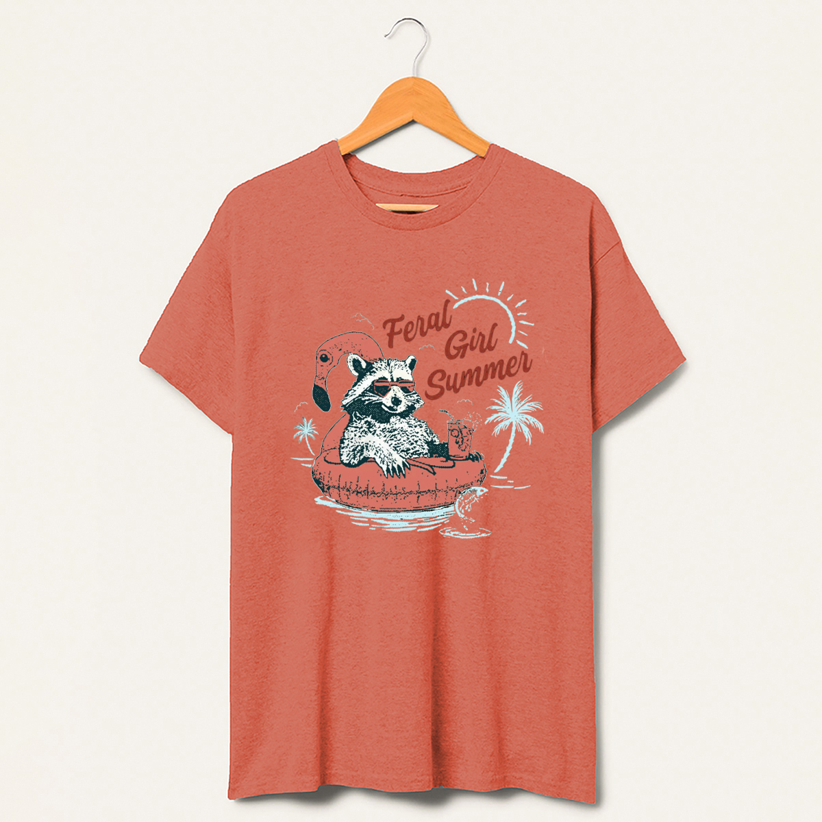 Vintage Feral Girl Summer T-Shirt-lovefitte