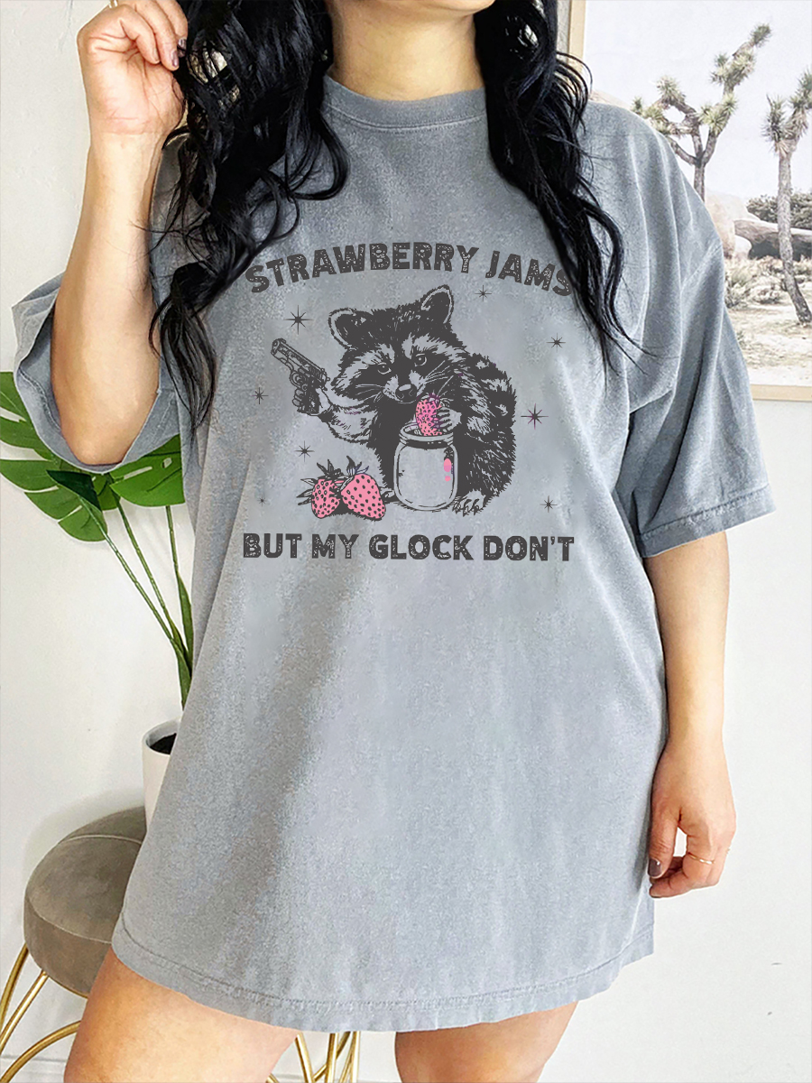 Vintage Strawberry Jams But My Glock Dont T-Shirt-lovefitte
