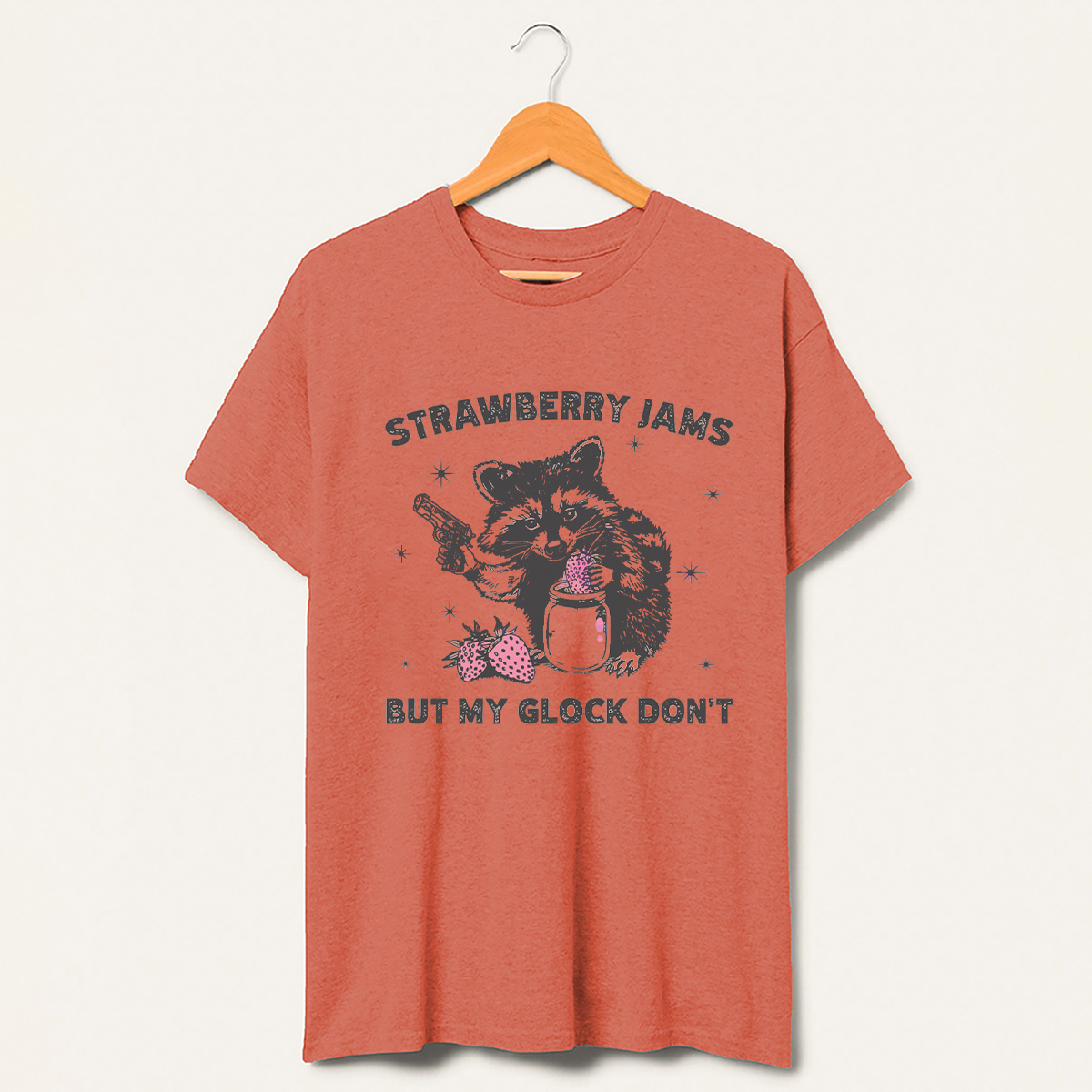Vintage Strawberry Jams But My Glock Dont T-Shirt-lovefitte