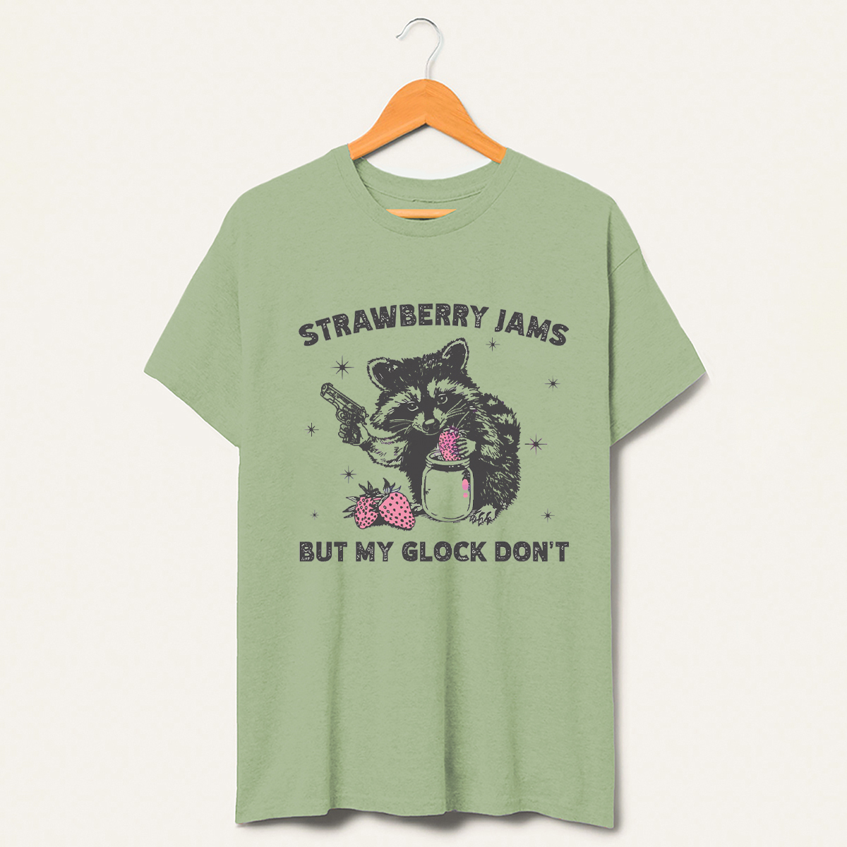 Vintage Strawberry Jams But My Glock Dont T-Shirt-lovefitte