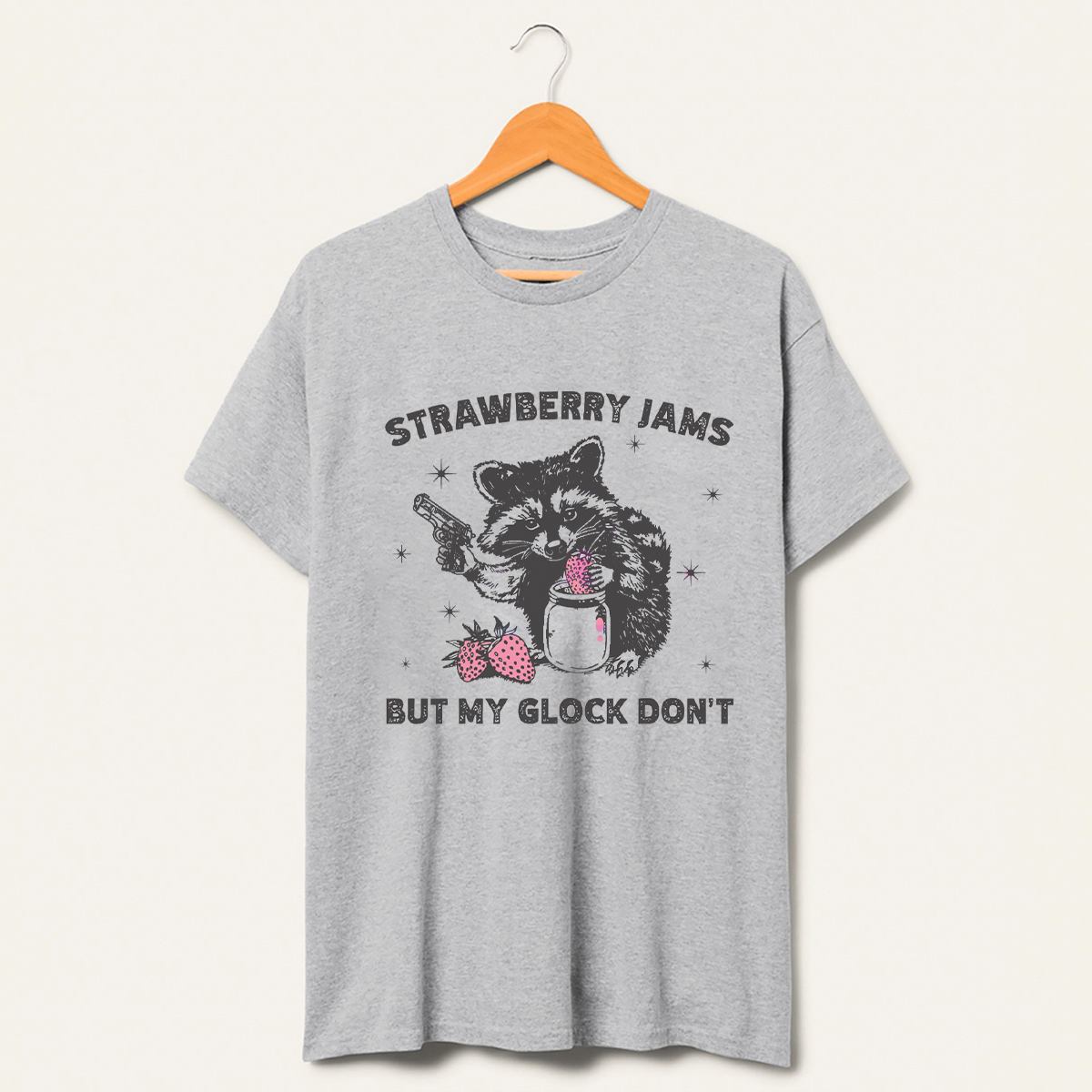 Vintage Strawberry Jams But My Glock Dont T-Shirt-lovefitte