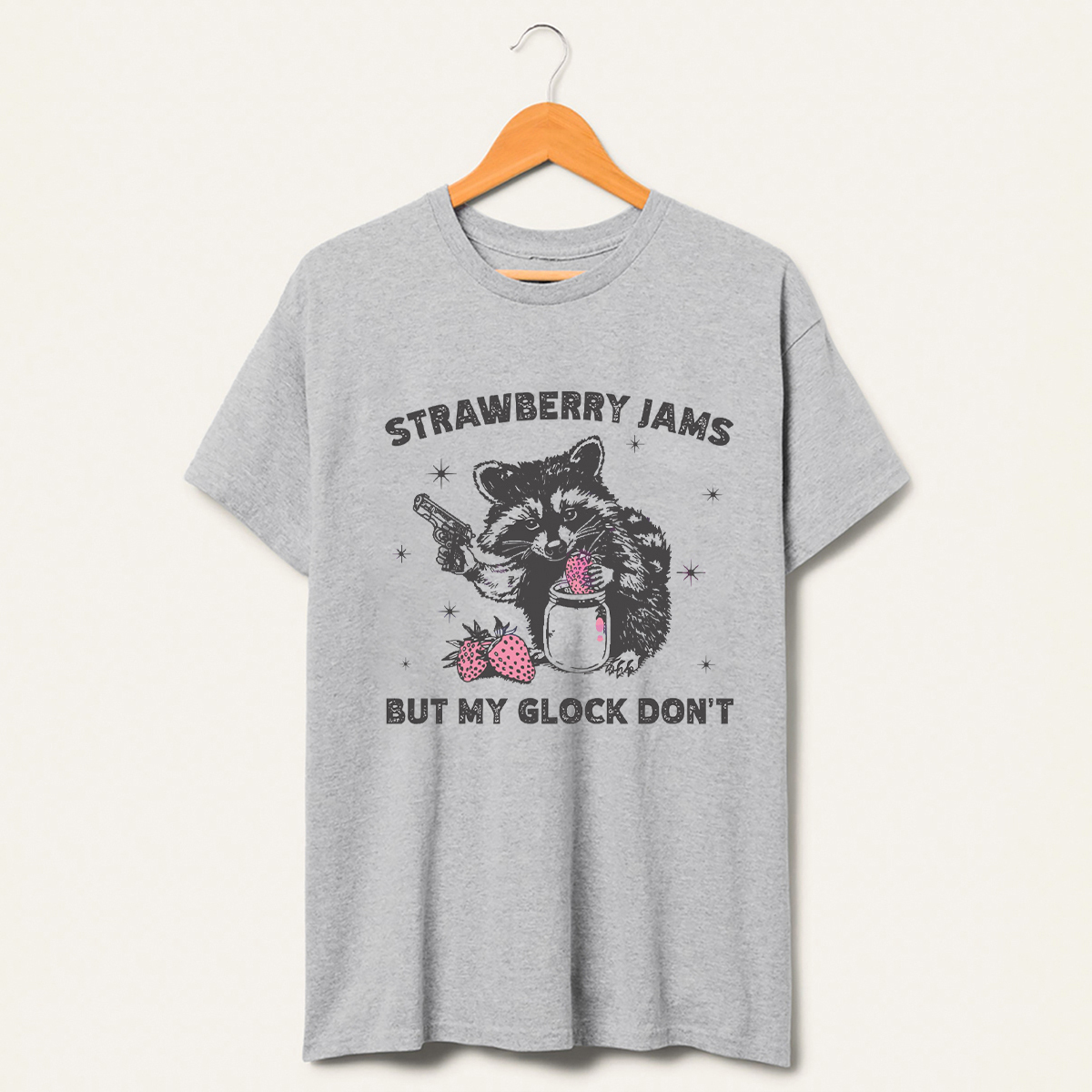 Vintage Strawberry Jams But My Glock Dont T-Shirt-lovefitte