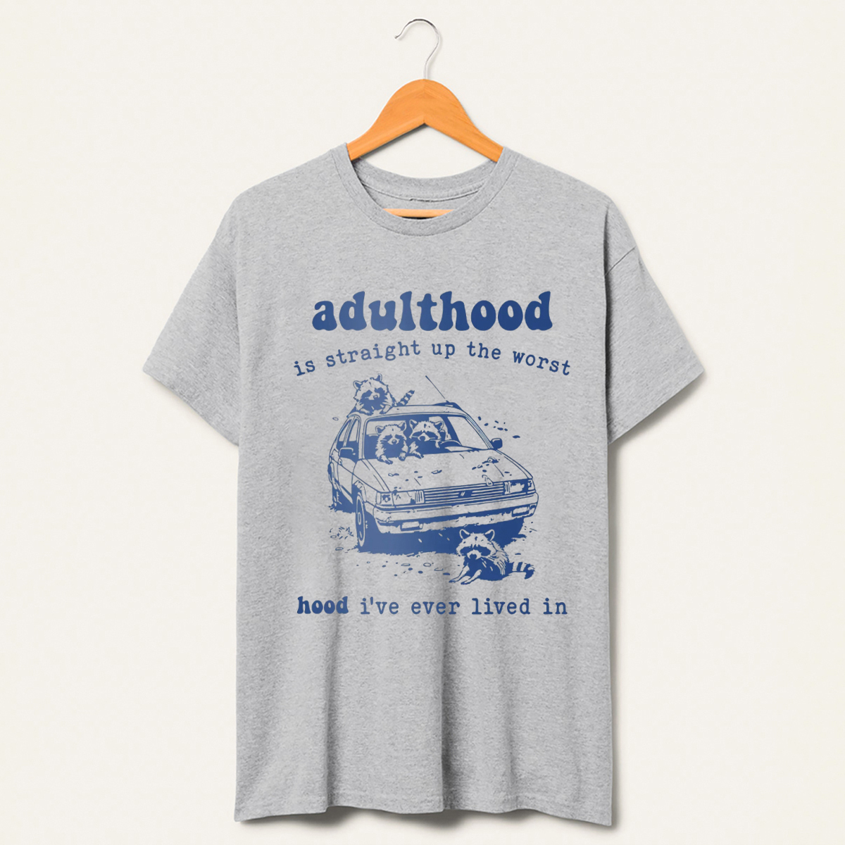 Vintage Adulthood Is The Worst Hood T-Shirt-lovefitte