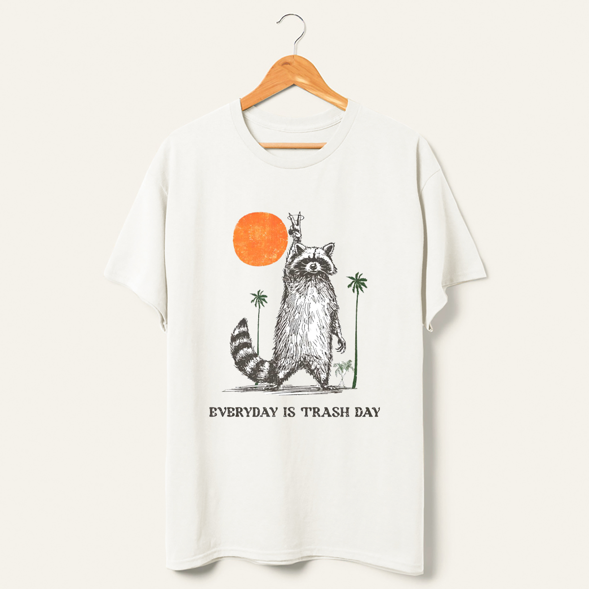 Everyday Is Trash Day Raccoon Meme T-Shirt-lovefitte
