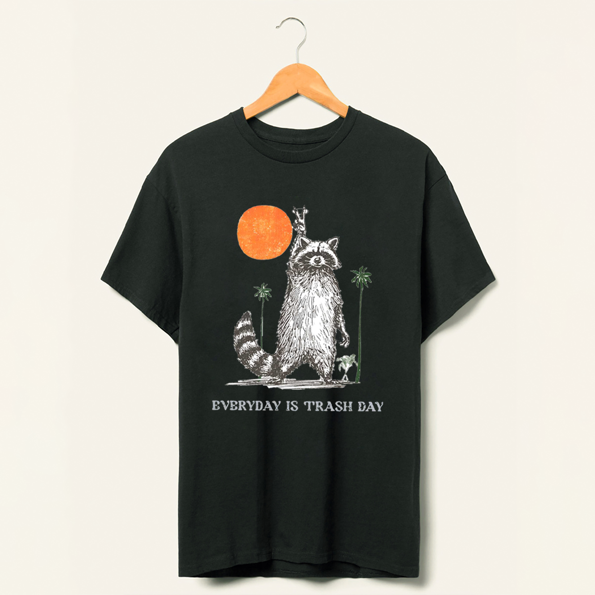 Everyday Is Trash Day Raccoon Meme T-Shirt-lovefitte