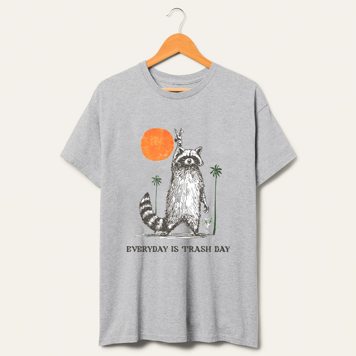 Everyday Is Trash Day Raccoon Meme T-Shirt-lovefitte