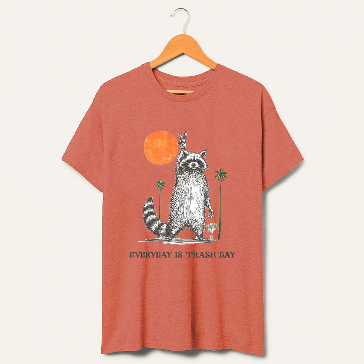 Everyday Is Trash Day Raccoon Meme T-Shirt-lovefitte