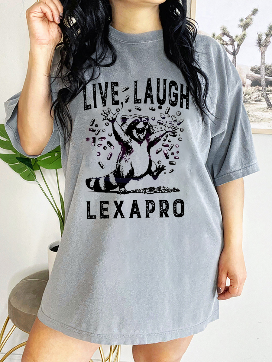 Live Laugh Lexapro Happy Pills T-Shirt-lovefitte