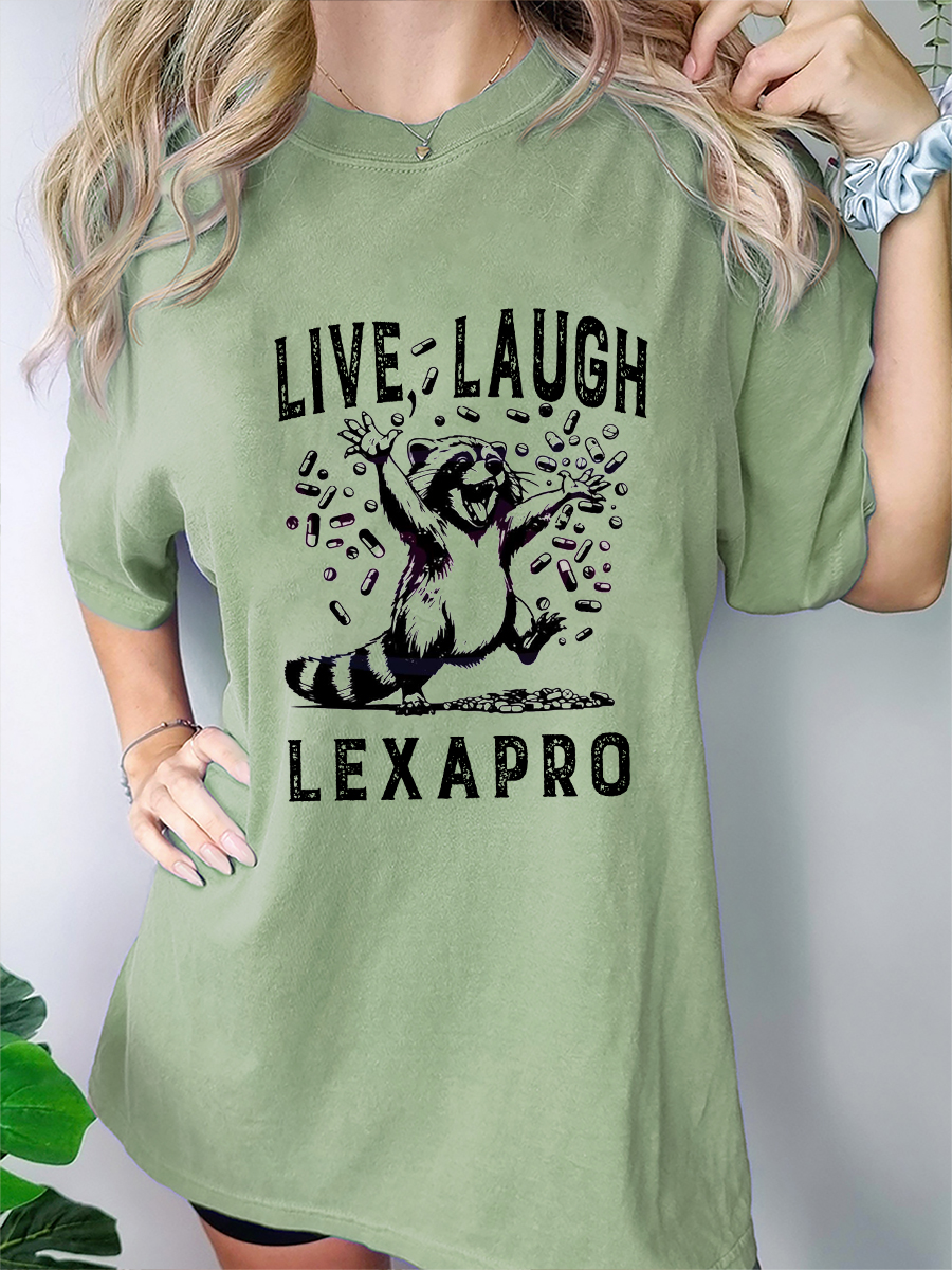 Live Laugh Lexapro Happy Pills T-Shirt-lovefitte