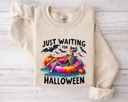 Just Waiting For Halloween Sweatshirt-lovefitte