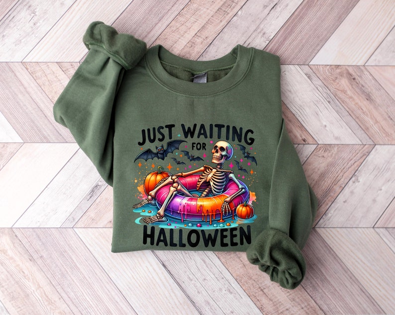 Just Waiting For Halloween Sweatshirt-lovefitte
