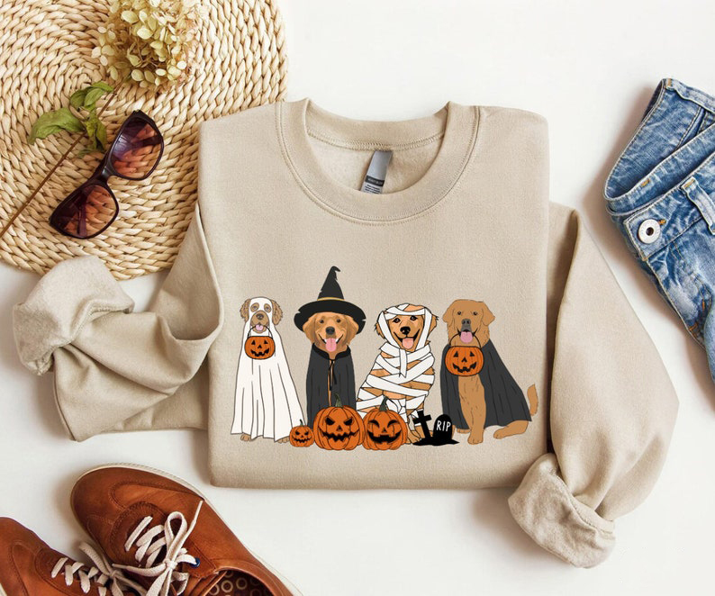 Golden Retriever Ghost Dogs Sweatshirt