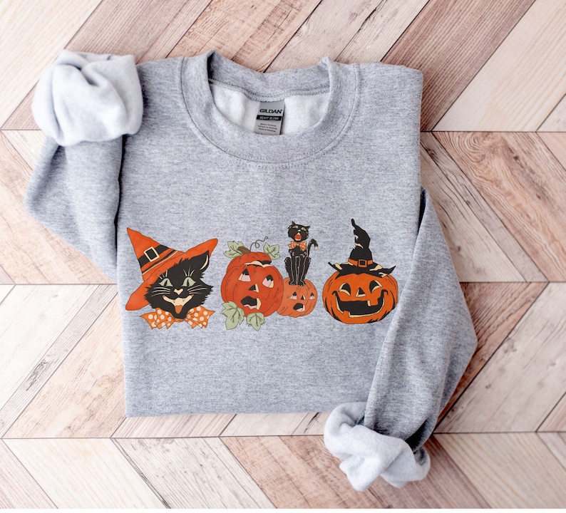 Vintage Halloween Doodles Sweatshirt