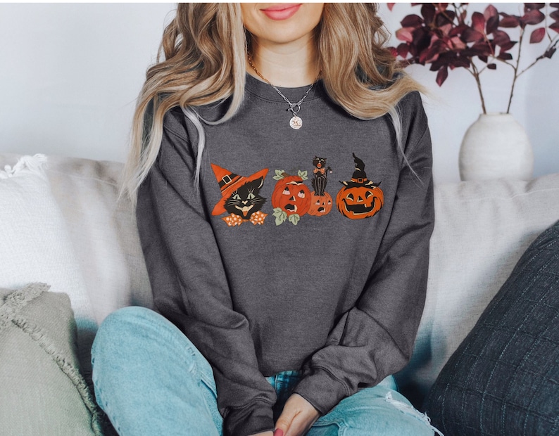 Vintage Halloween Doodles Sweatshirt