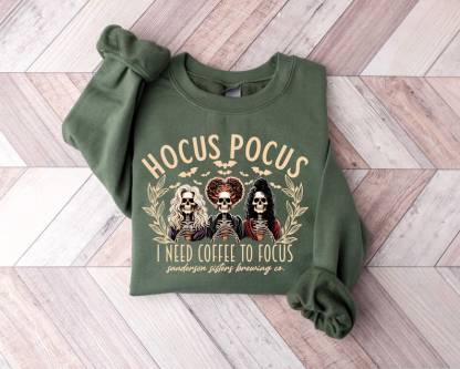 Hocus Pocus I Need Coffee To Focus Sweatshirt
