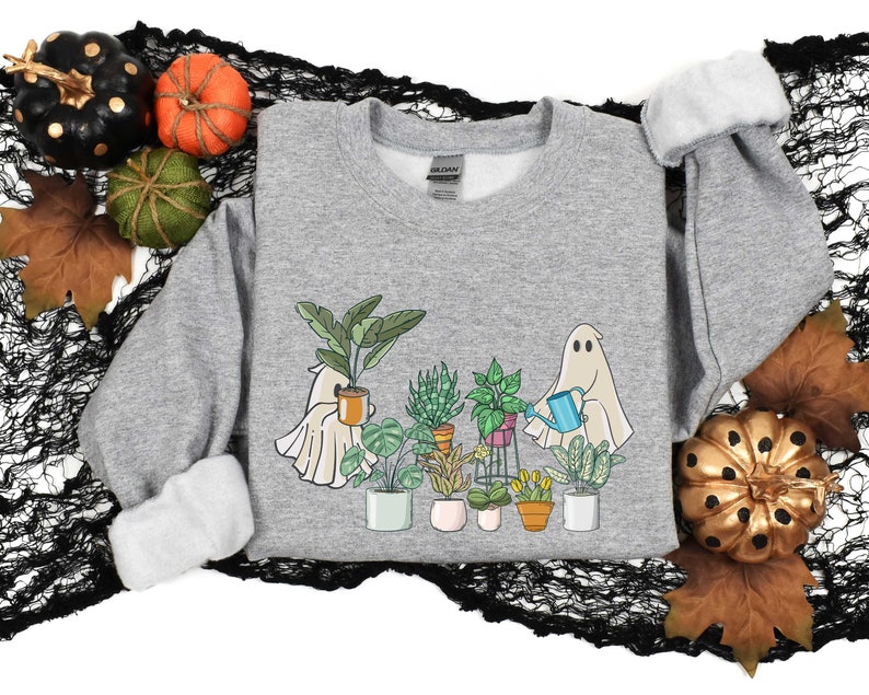 Cute Floral Ghost Plant Sweatshirt