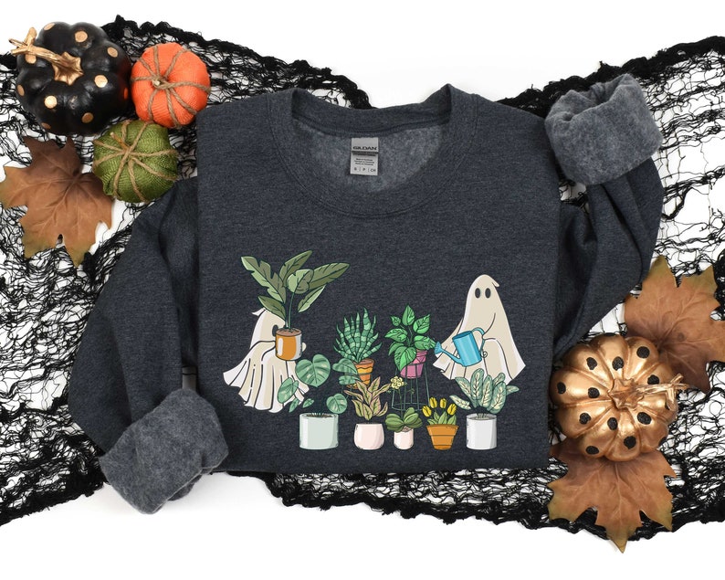 Cute Floral Ghost Plant Sweatshirt