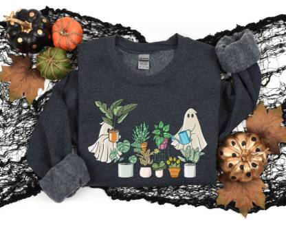 Cute Floral Ghost Plant Sweatshirt
