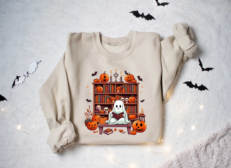 Ghost Book Reader Sweatshirt