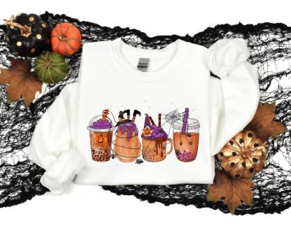 Skeleton Coffee Cups Sweatshirt