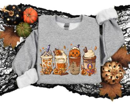 Halloween Coffee Cups Sweatshirt