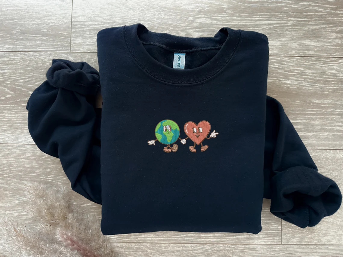 Globe and Heart Sweatshirt