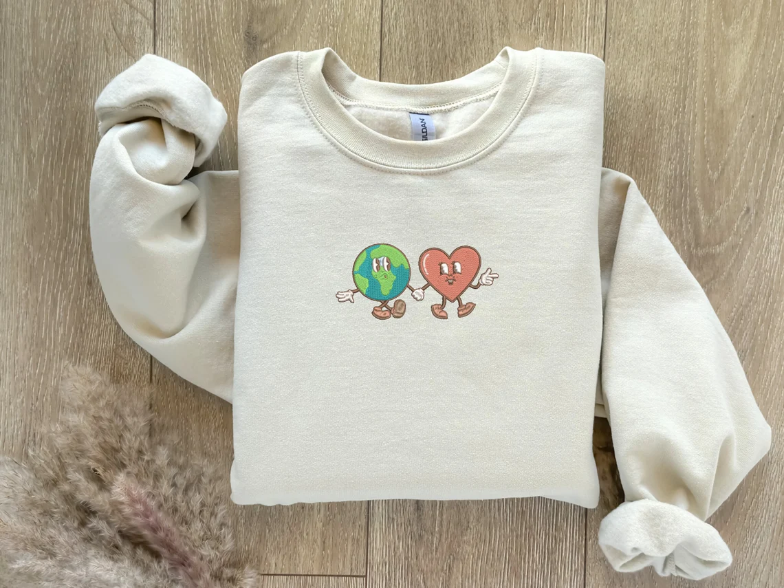Globe and Heart Sweatshirt